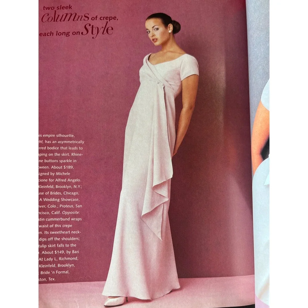 Vintage 90s MODERN BRIDE Magazine Feb/Mar 1995 Wedding Dresses Fashion Trends